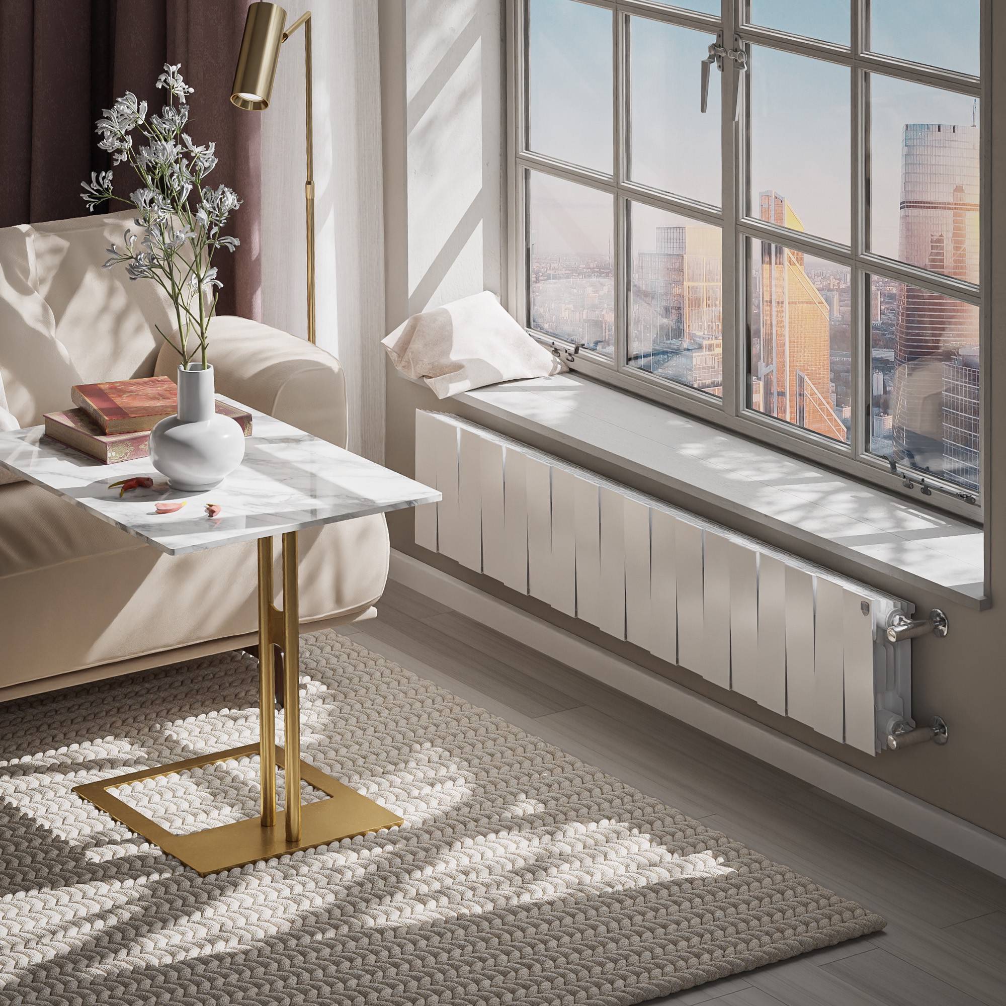 Радиатор биметаллический Royal Thermo PianoForte 200 Белый 18 секций боковое подключение НС-1682303