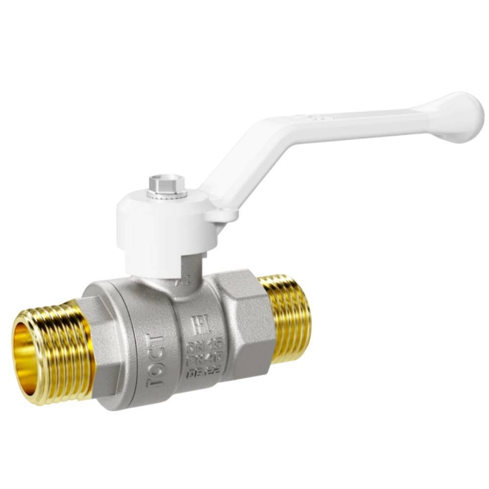 Кран шаровой LD Pride 47.20.Н-Н.Р Ду 20 НР-НР рычаг белый 47.20.Н-Н.Р