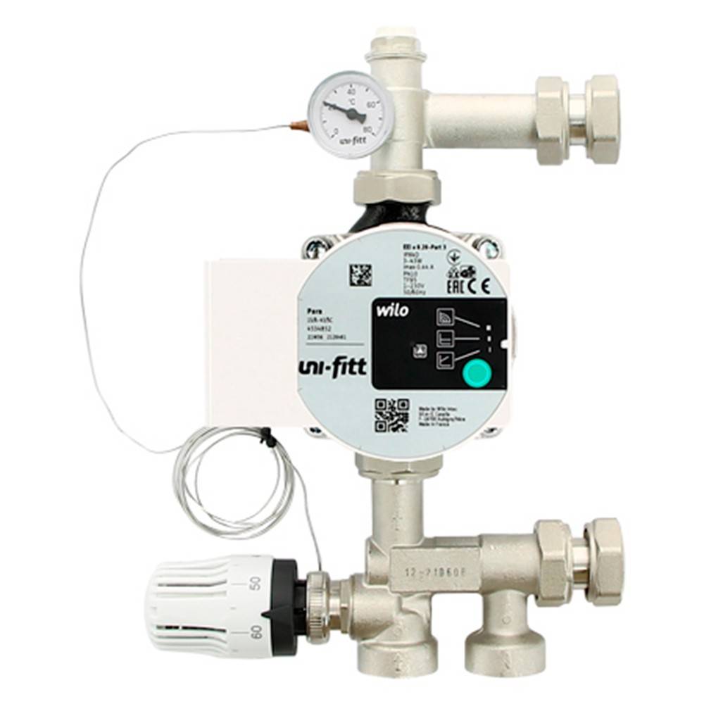 Насосно-смесительная группа Uni-Fitt SOLOMIX MINI 1 с накидной гайкой без насоса 481G2500