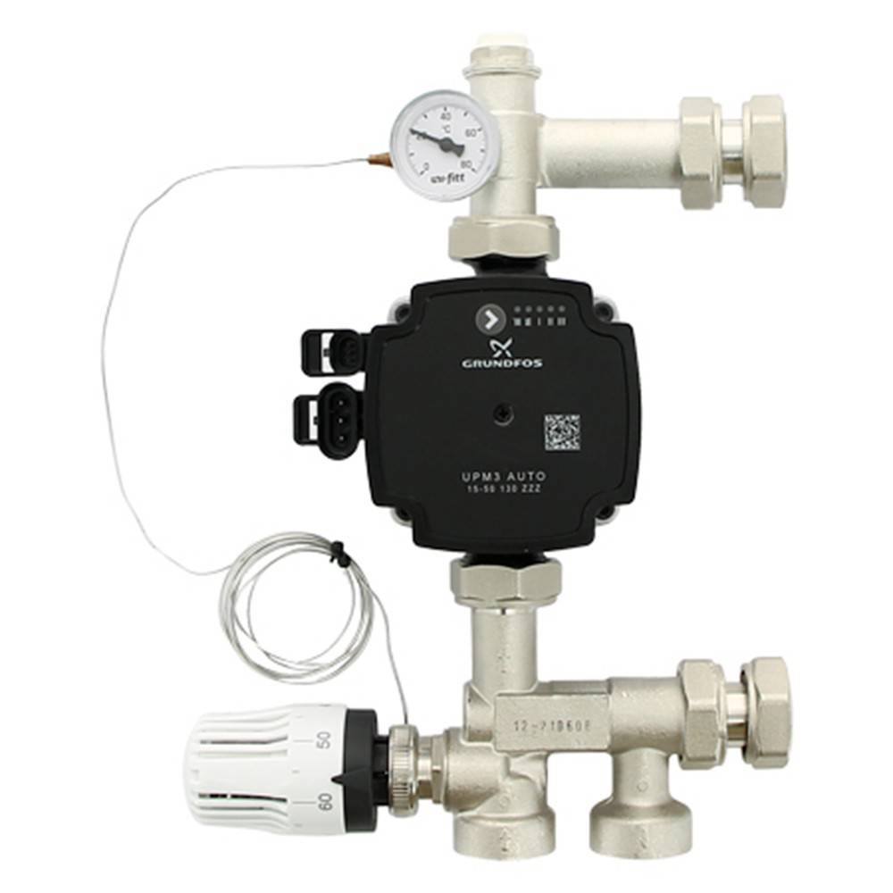 Насосно-смесительная группа Uni-Fitt SOLOMIX MINI 1 с накидной гайкой без насоса 481G2500