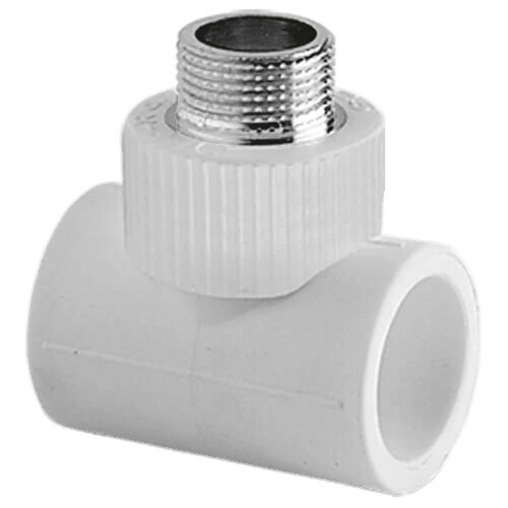 Тройник комбинированный TEBO PP-R 25x1/2 дюйма НР серый 031043403