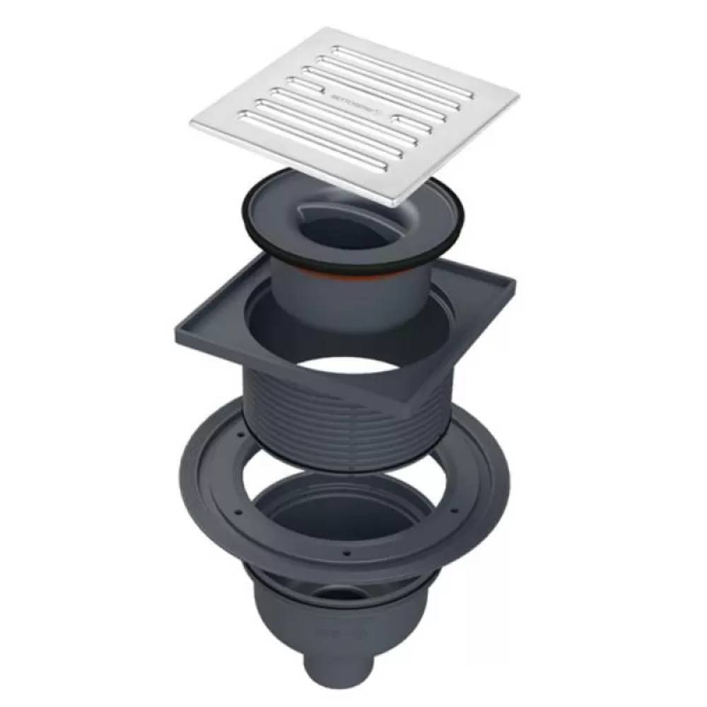 Трап для душа Bettoserb 150х150 мм вертикальный выпуск с мультисифоном 1637786