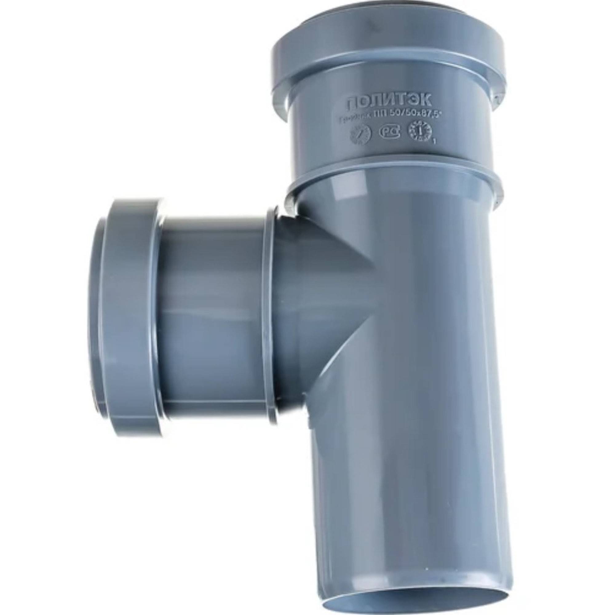 Тройник канализационный Политэк 50х50 мм 87.5° 1306909