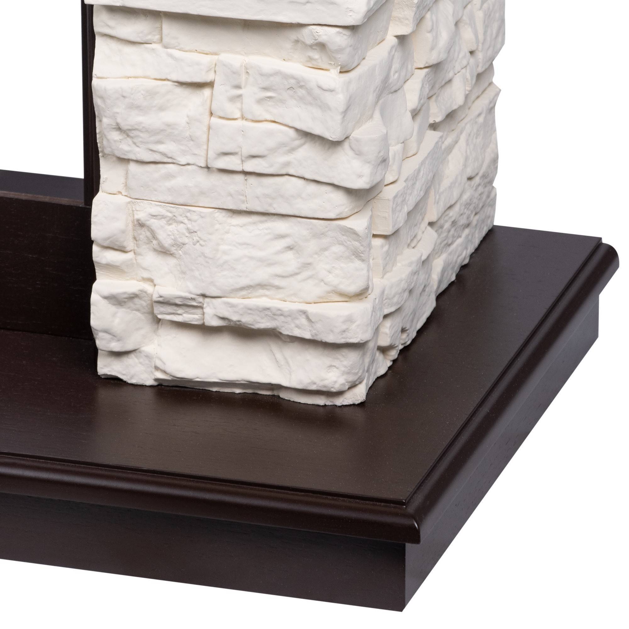 Каминокомплект Royal Thermo Aurora RTFP/P-AR60LS с порталом Michigan 60 камень молочный шпон темный дуб НС-1721305