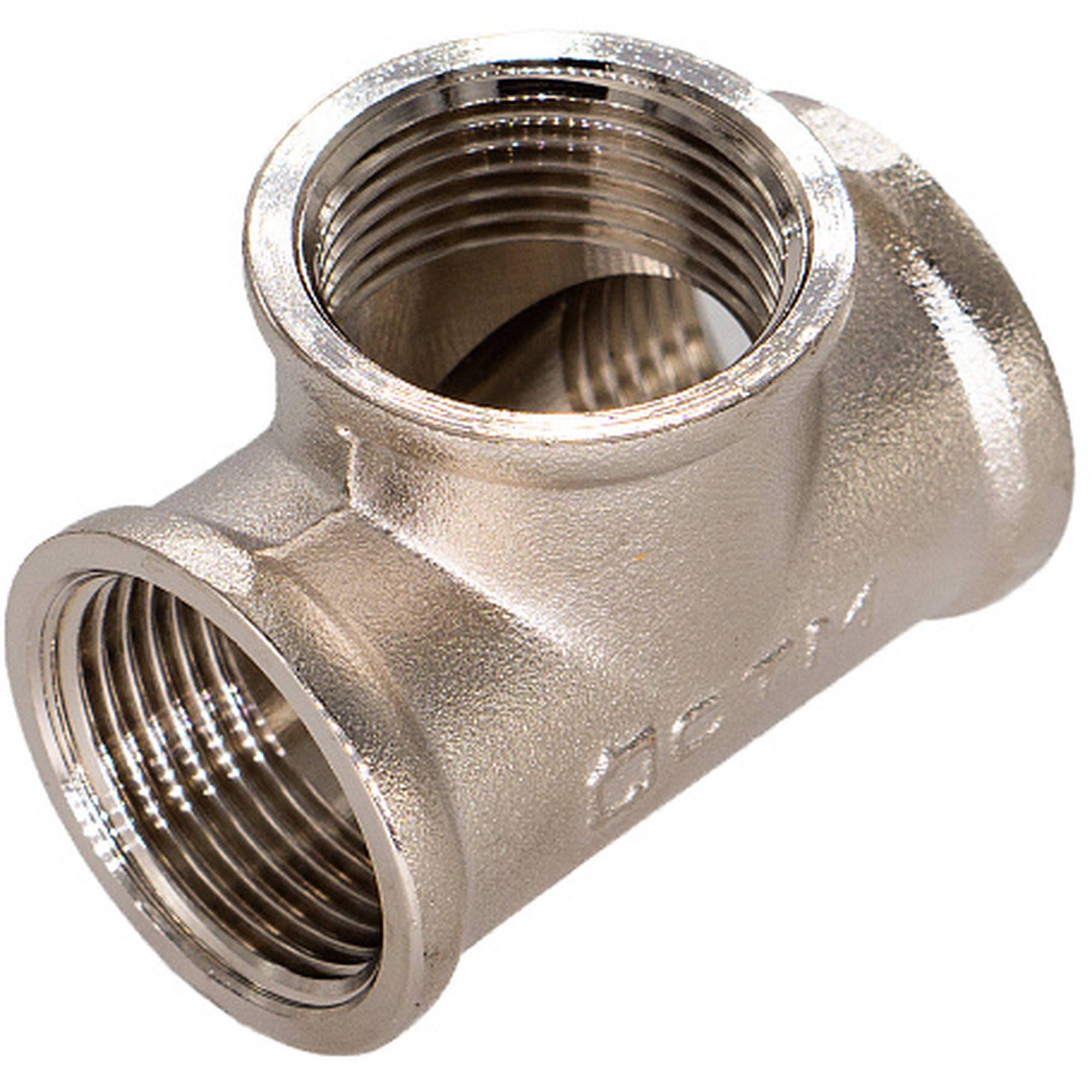 Тройник латунный никелированный CTM 1/2 ВР-ВР-ВР НС-1206878