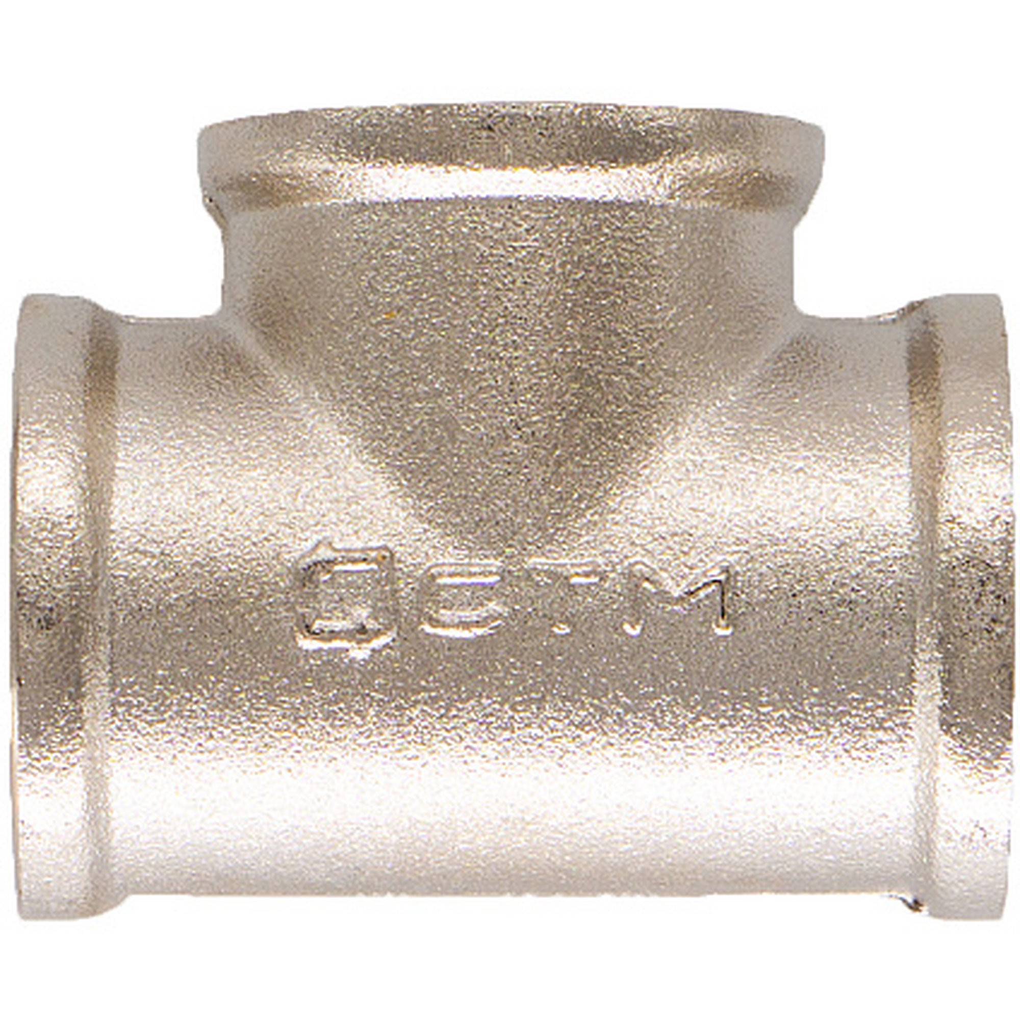 Тройник латунный никелированный CTM 1/2 ВР-ВР-ВР НС-1206878