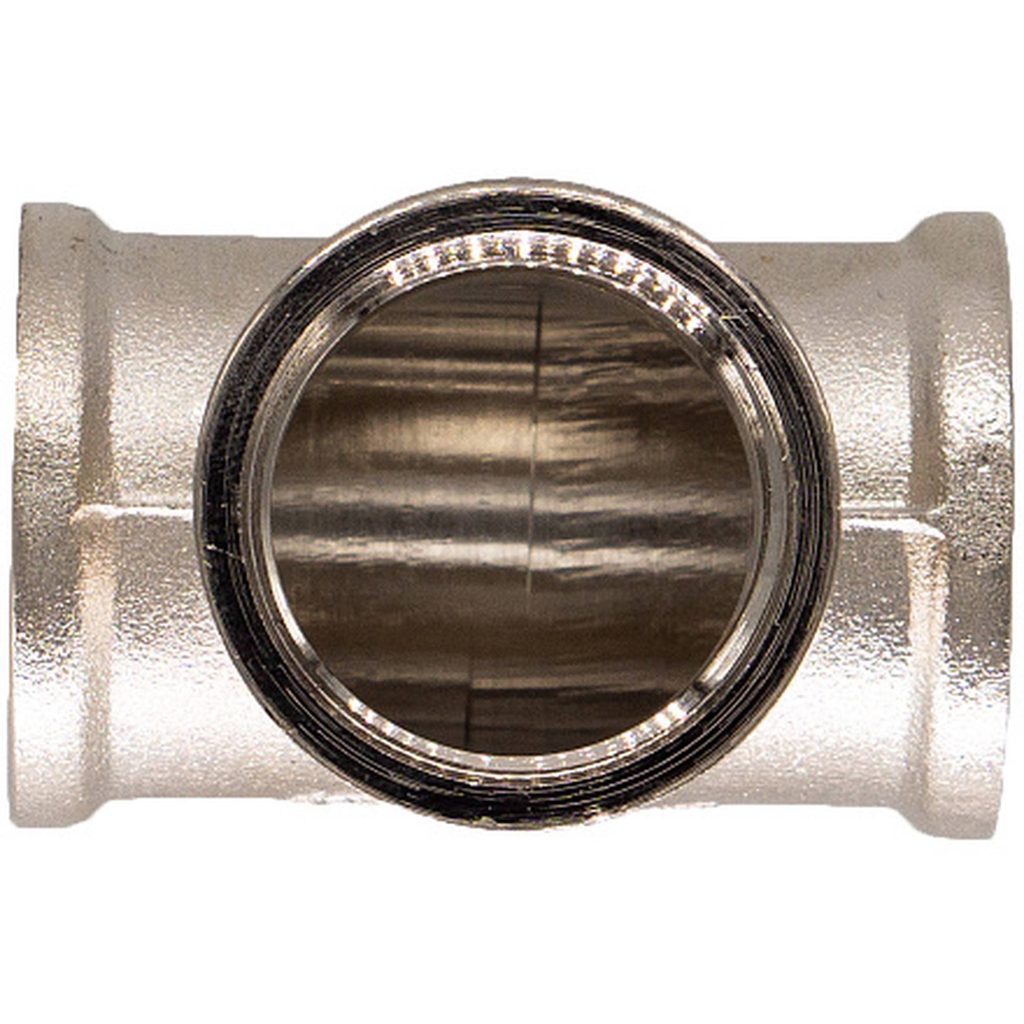 Тройник латунный никелированный CTM 1/2 ВР-ВР-ВР НС-1206878