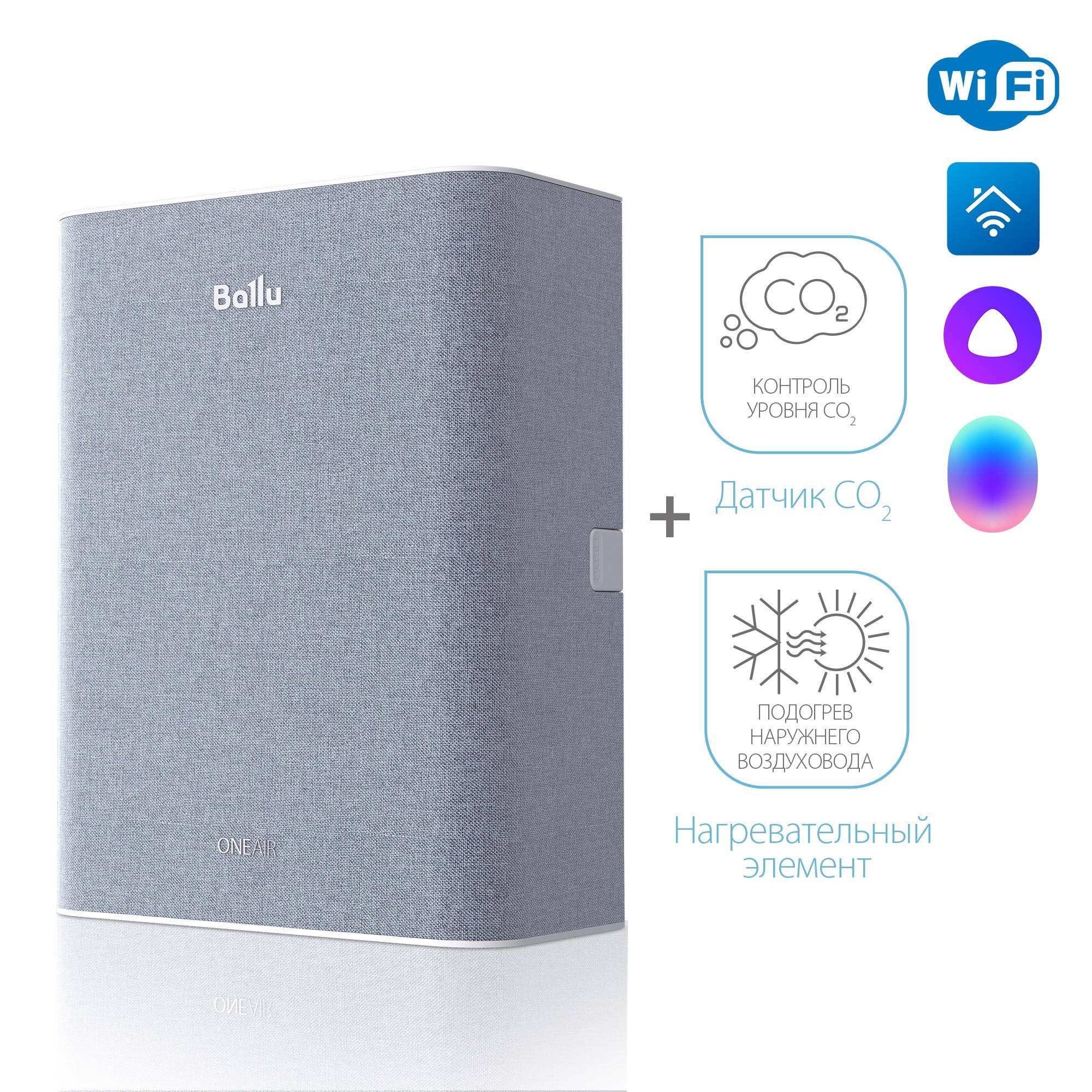 Приточный очиститель воздуха Ballu ONEAIR ASP-100M НС-1630297