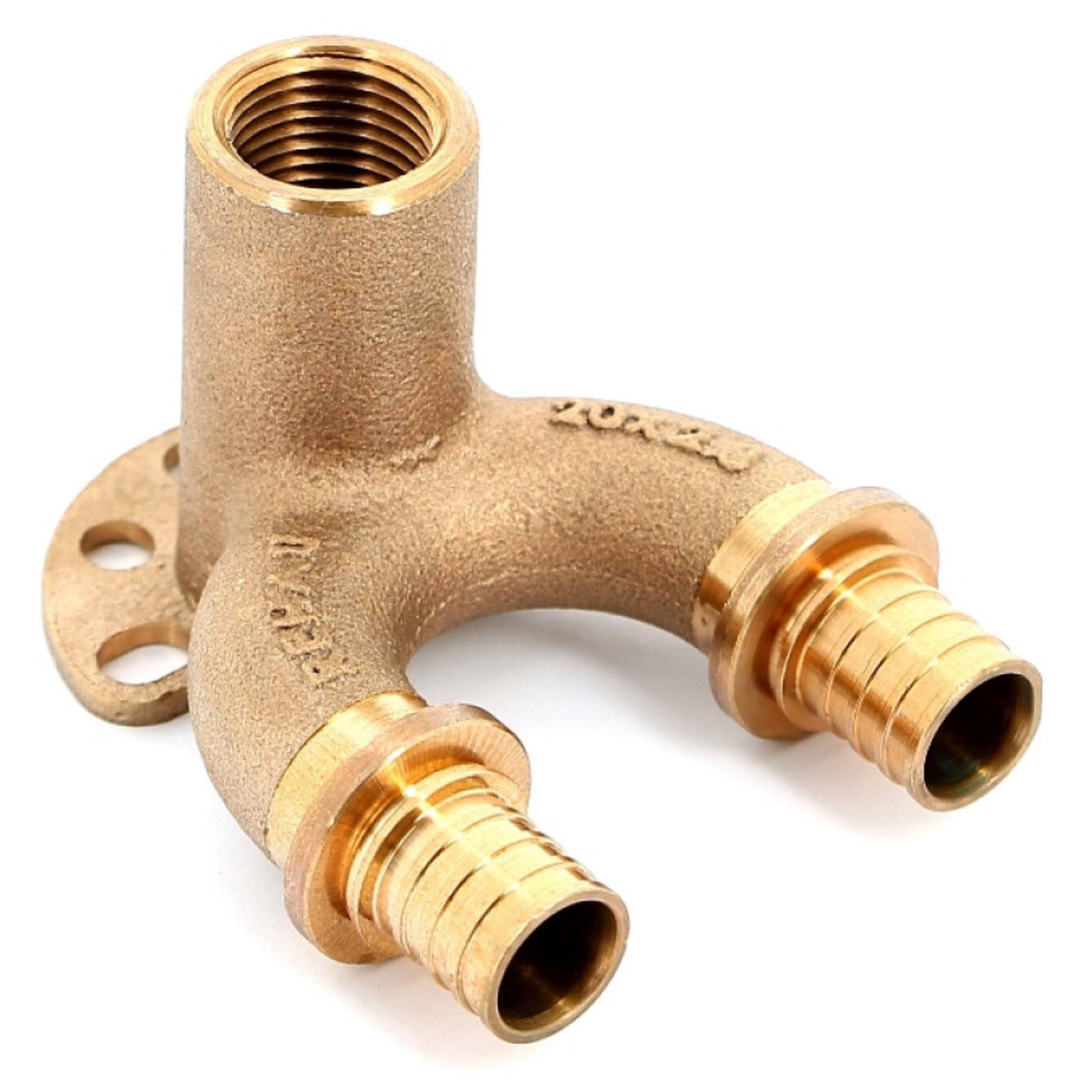 Угольник настенный проходной REHAU Rautitan RX+ 20-Rp 1/2 длинный бронза 14562711001