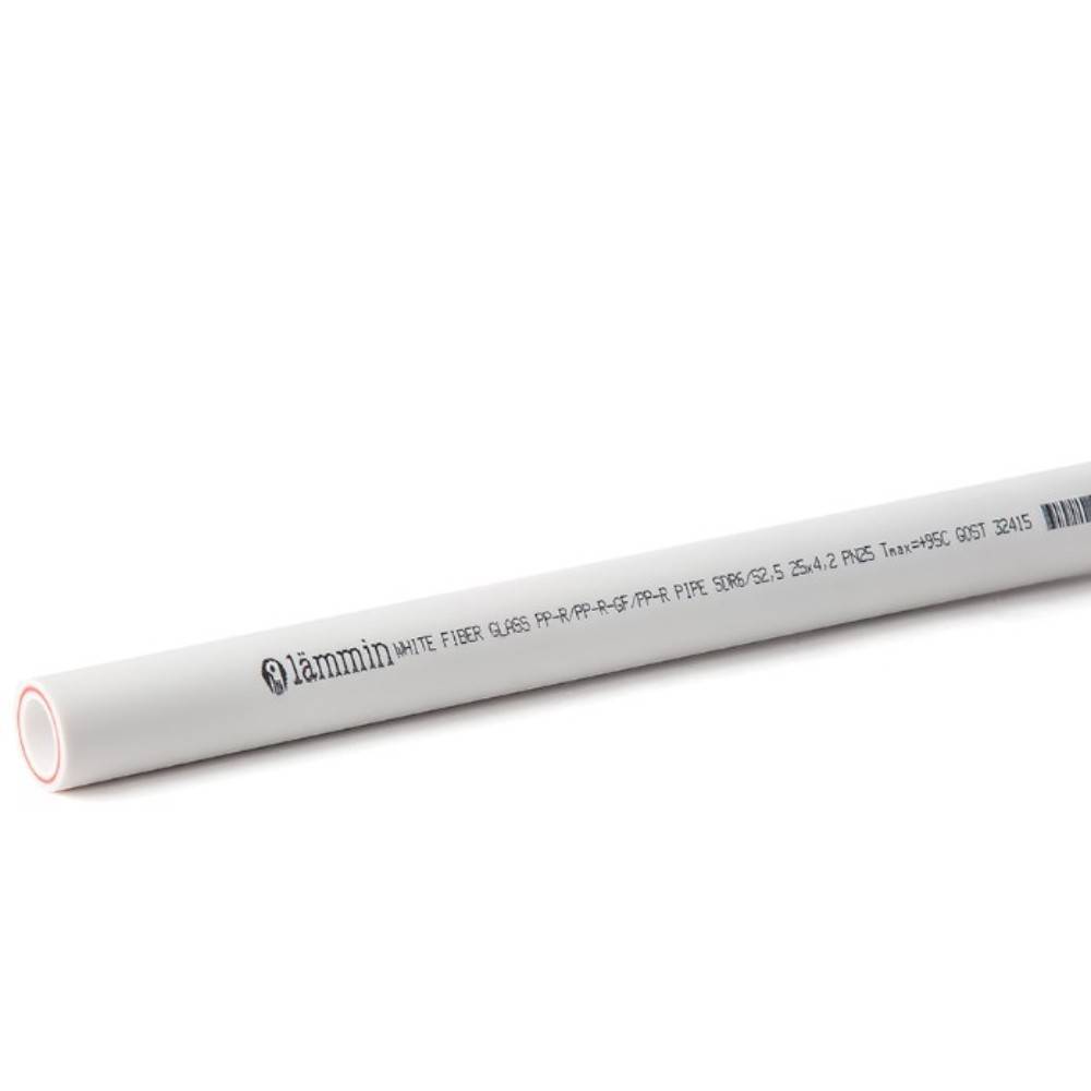 Труба полипропиленовая Lammin PPR армированная стекловолокном PN25 32x5.4 мм 4 м НС-1411046