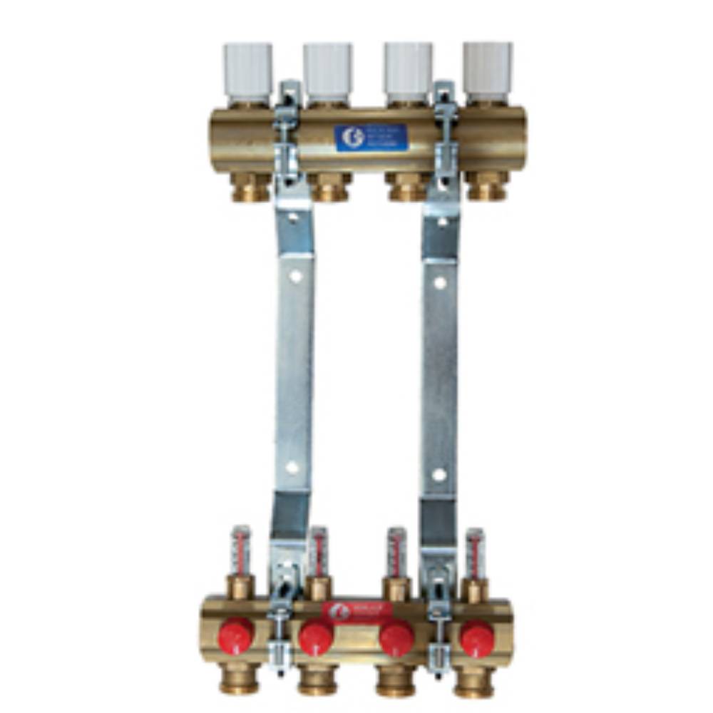 Комплект коллекторного узла Giacomini 1 x 3/4E на 9 выходов R553KY069