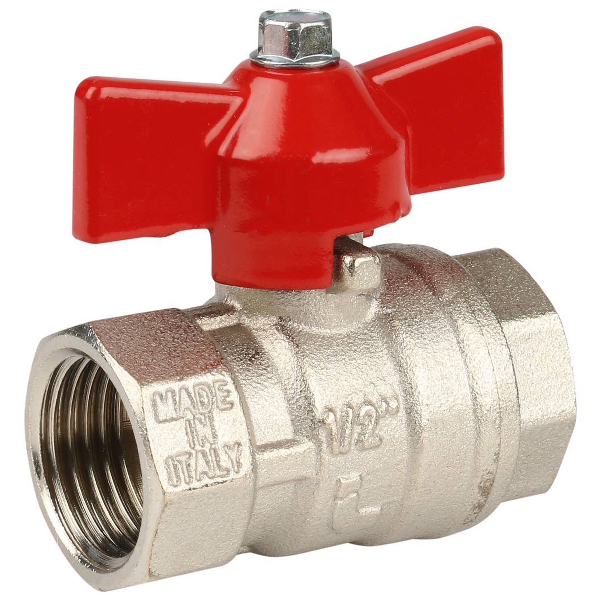 Кран шаровой Itap IDEAL 1/2 дюйма ВР-ВР полнопроходной ручка-бабочка 0920012