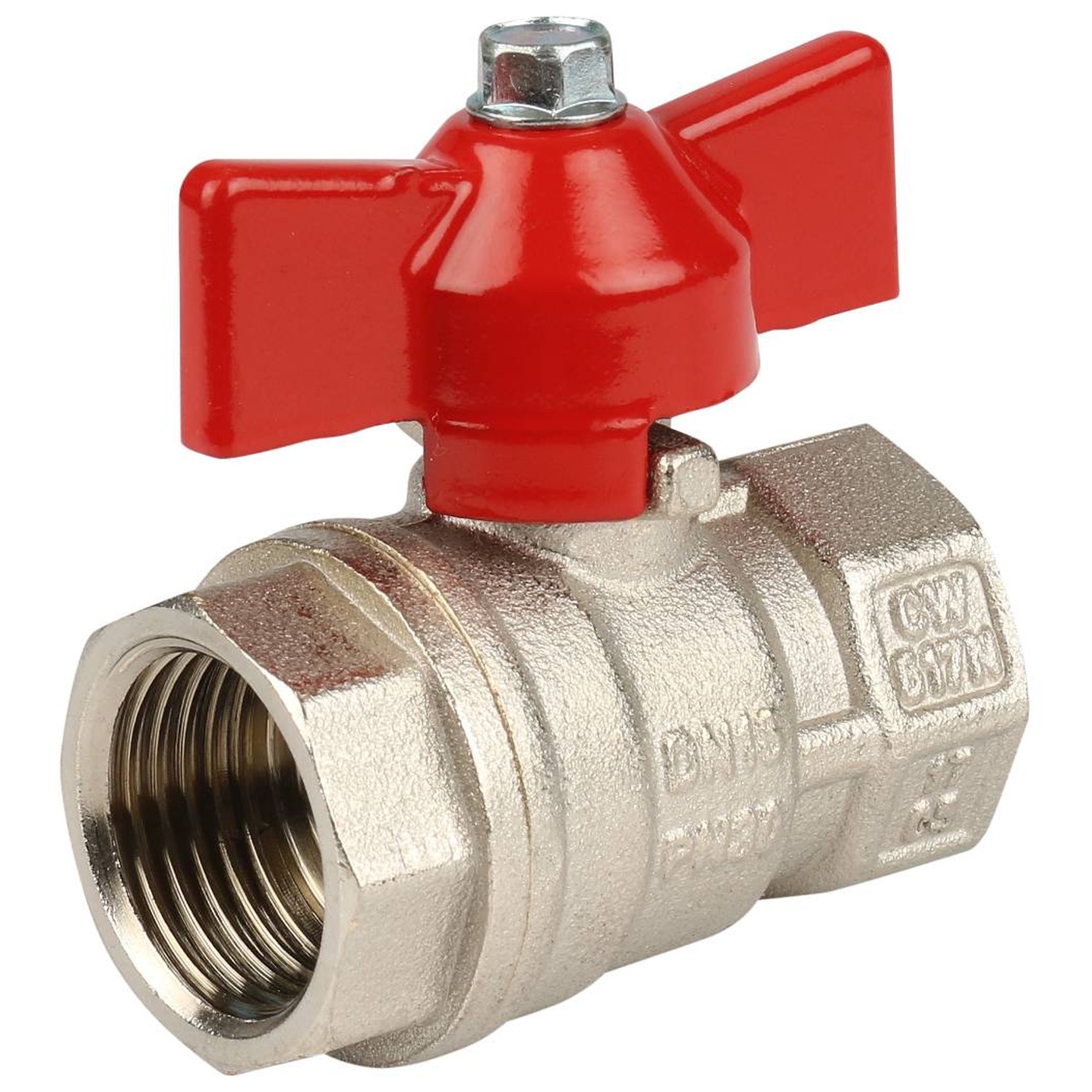 Кран шаровой Itap IDEAL 1/2 дюйма ВР-ВР полнопроходной ручка-бабочка 0920012