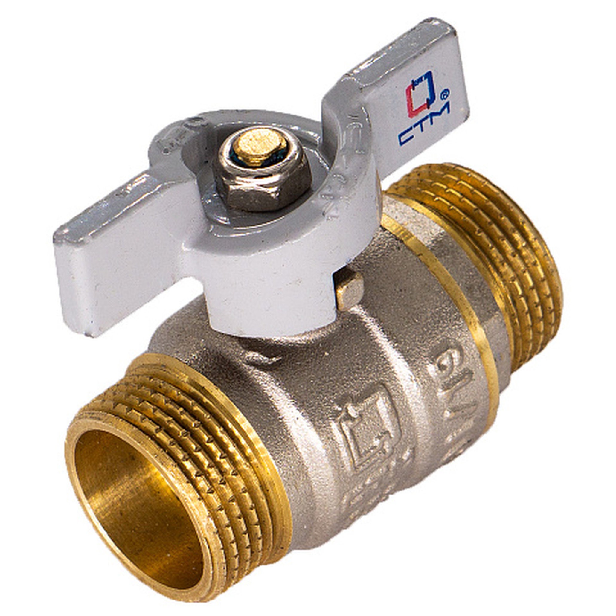 Кран шаровой для воды CTM 1 дюйм НР-НР бабочка CNMMB001