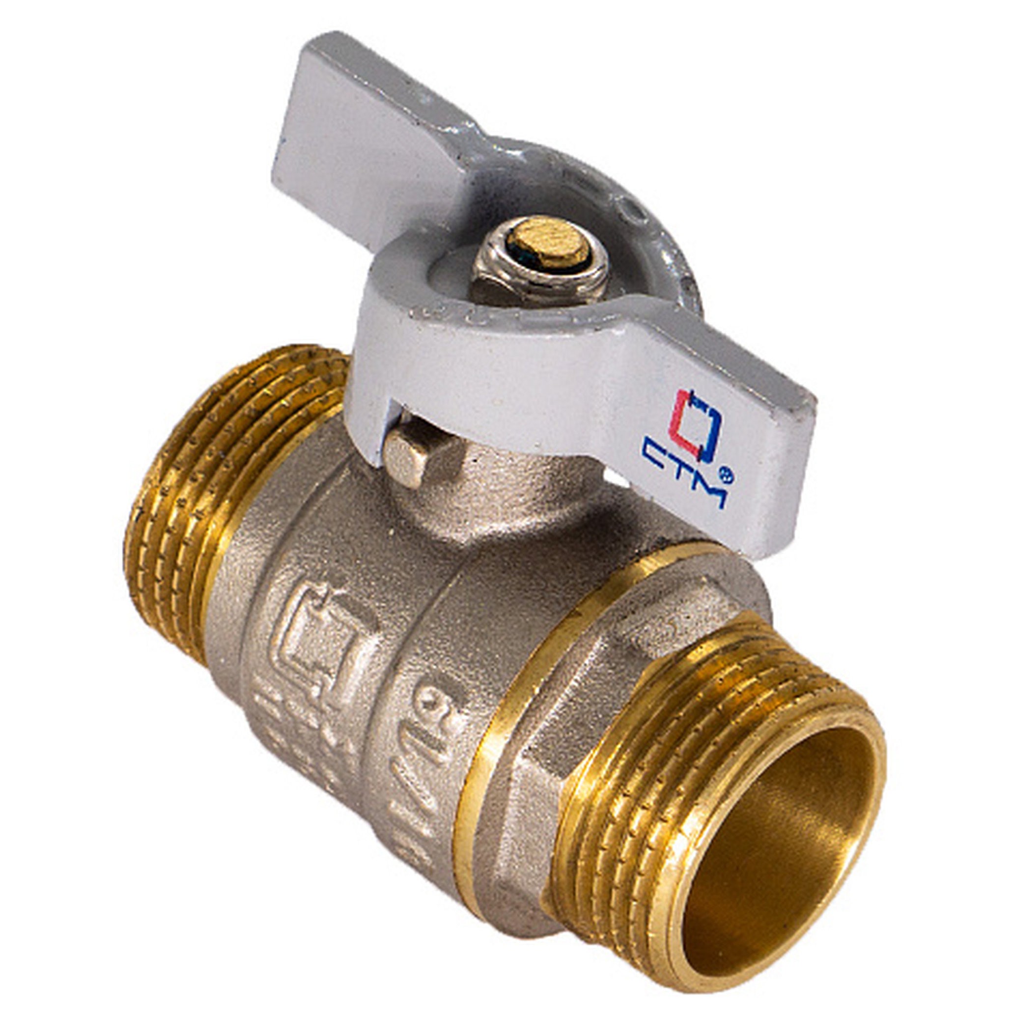 Кран шаровой для воды CTM 1 дюйм НР-НР бабочка CNMMB001