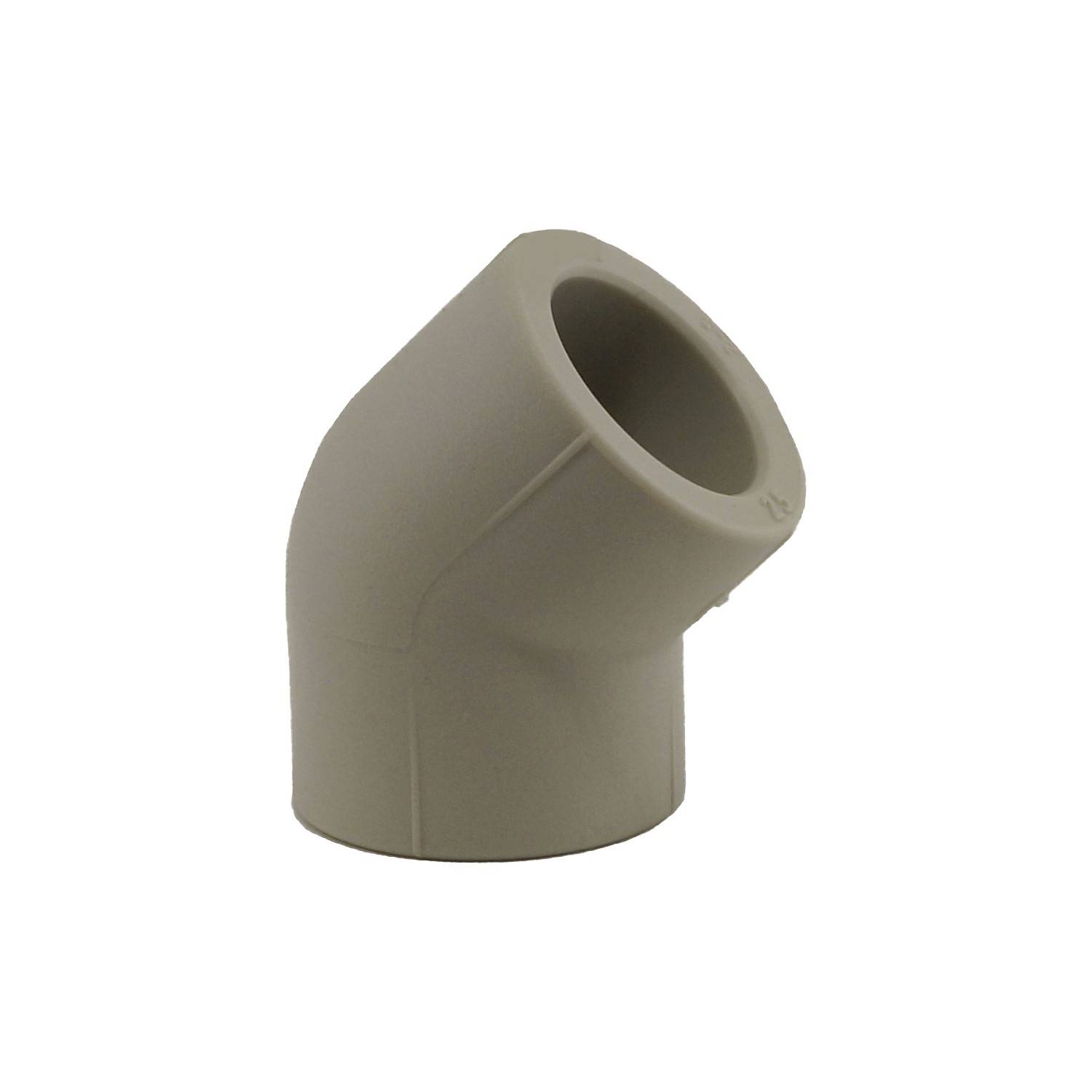 Угольник полипропиленовый TEBO PP-R 25 мм 45 градусов серый 1426378