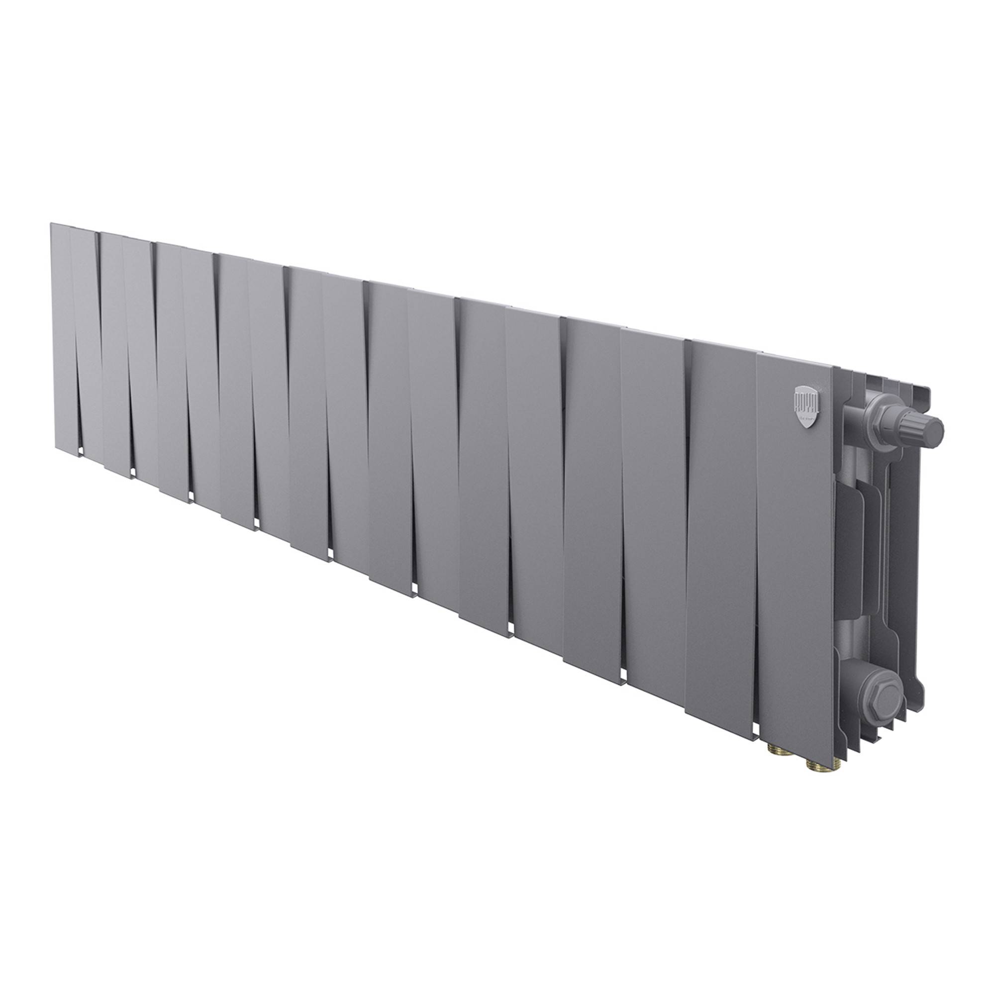 Радиатор биметаллический Royal Thermo PianoForte 200 Silver Satin 18 секц. нижнее подключение VDR80 1506339