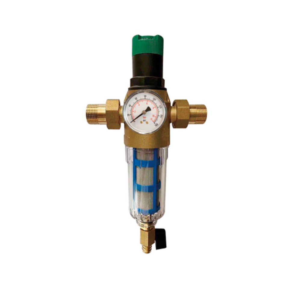Фильтр промывной VIEIR 3/4 с регулятором давления и манометром для холодной воды VR172-20