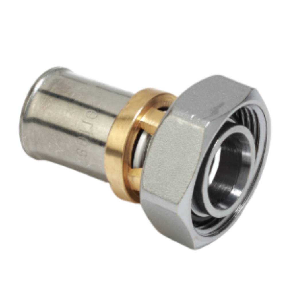 Муфта пресс Giacomini RM 16х2 мм с накидной гайкой никелированная RM179X023