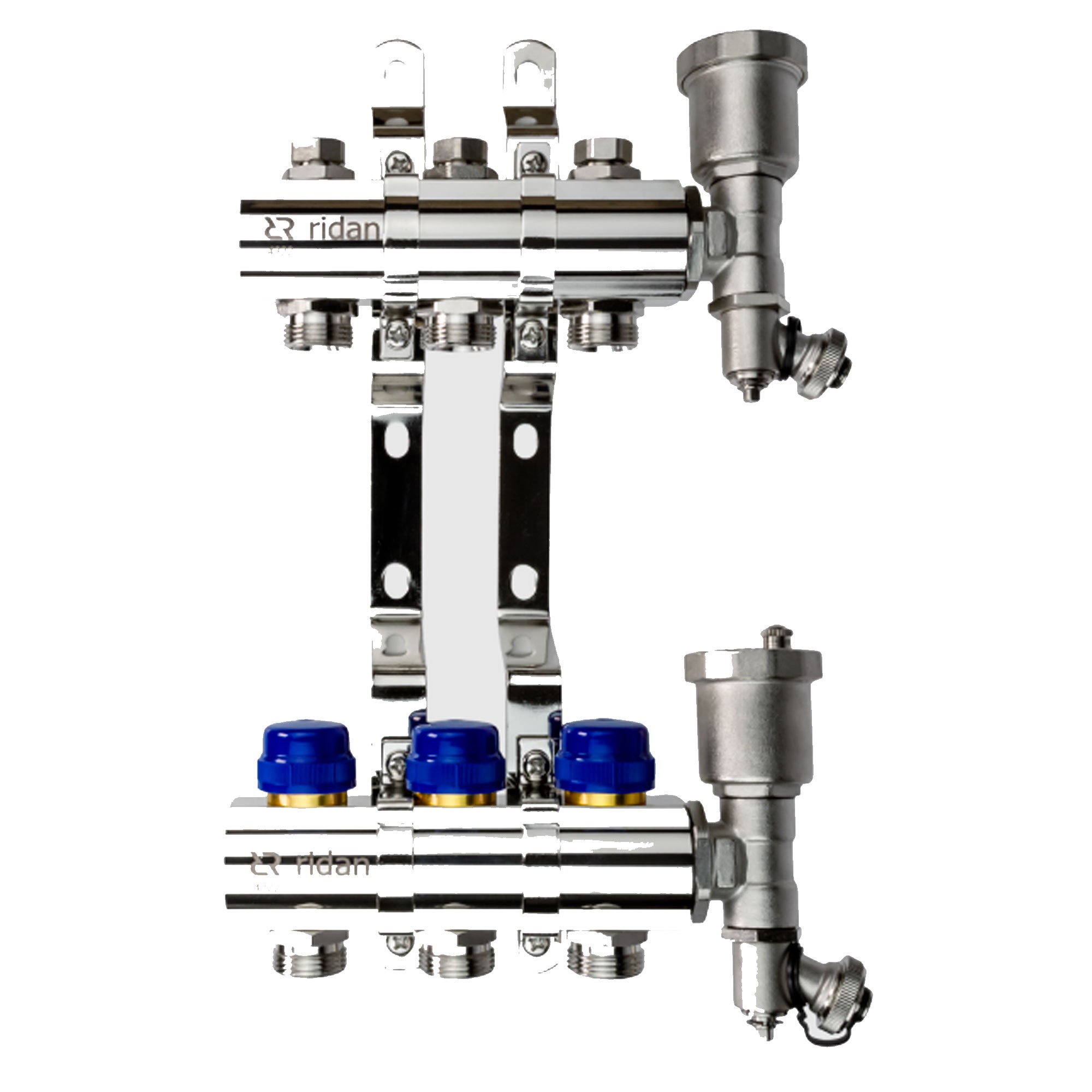Коллекторная группа Ридан FHF-12R set с кронштейнами и торцевыми секциями 088U0912R