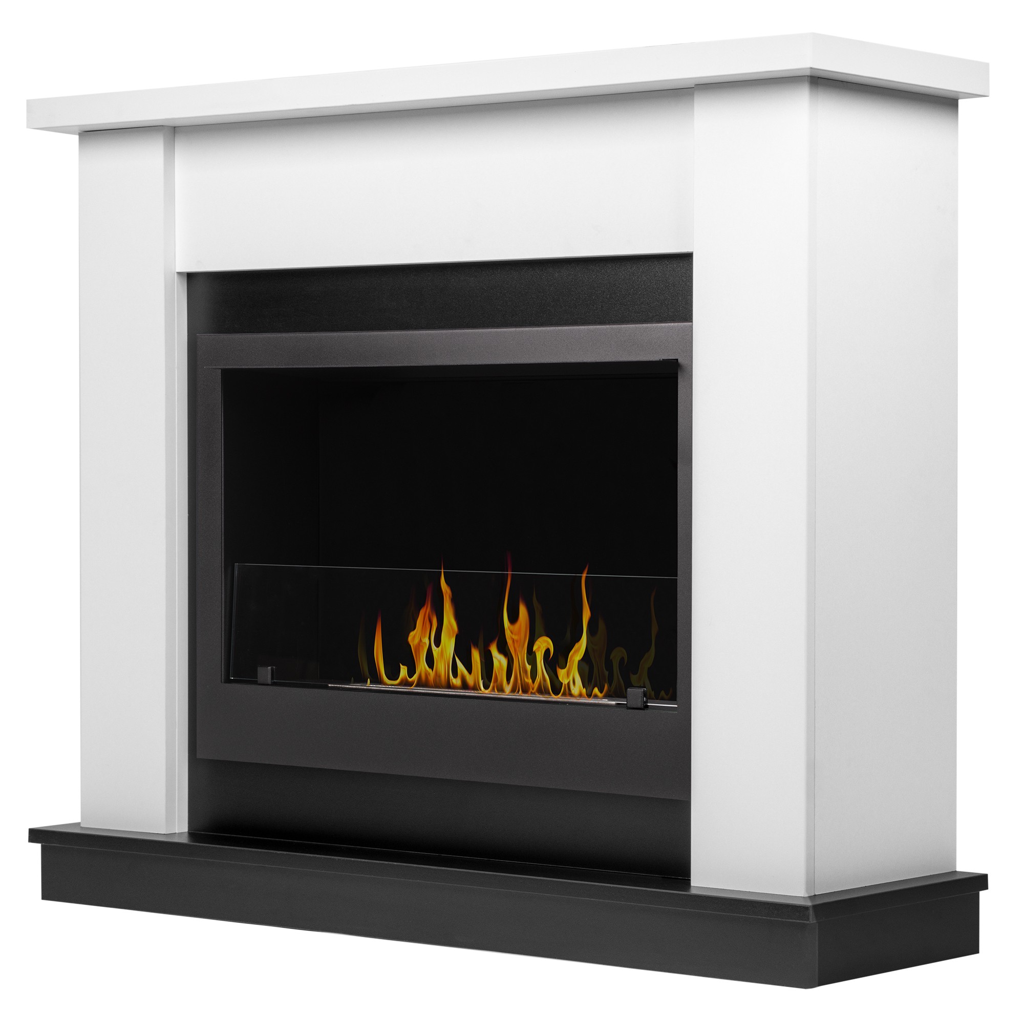 Каминокомплект биокамин Firelight BFP/P-1015 XS с порталом Canto Long белый/черный НС-1708479