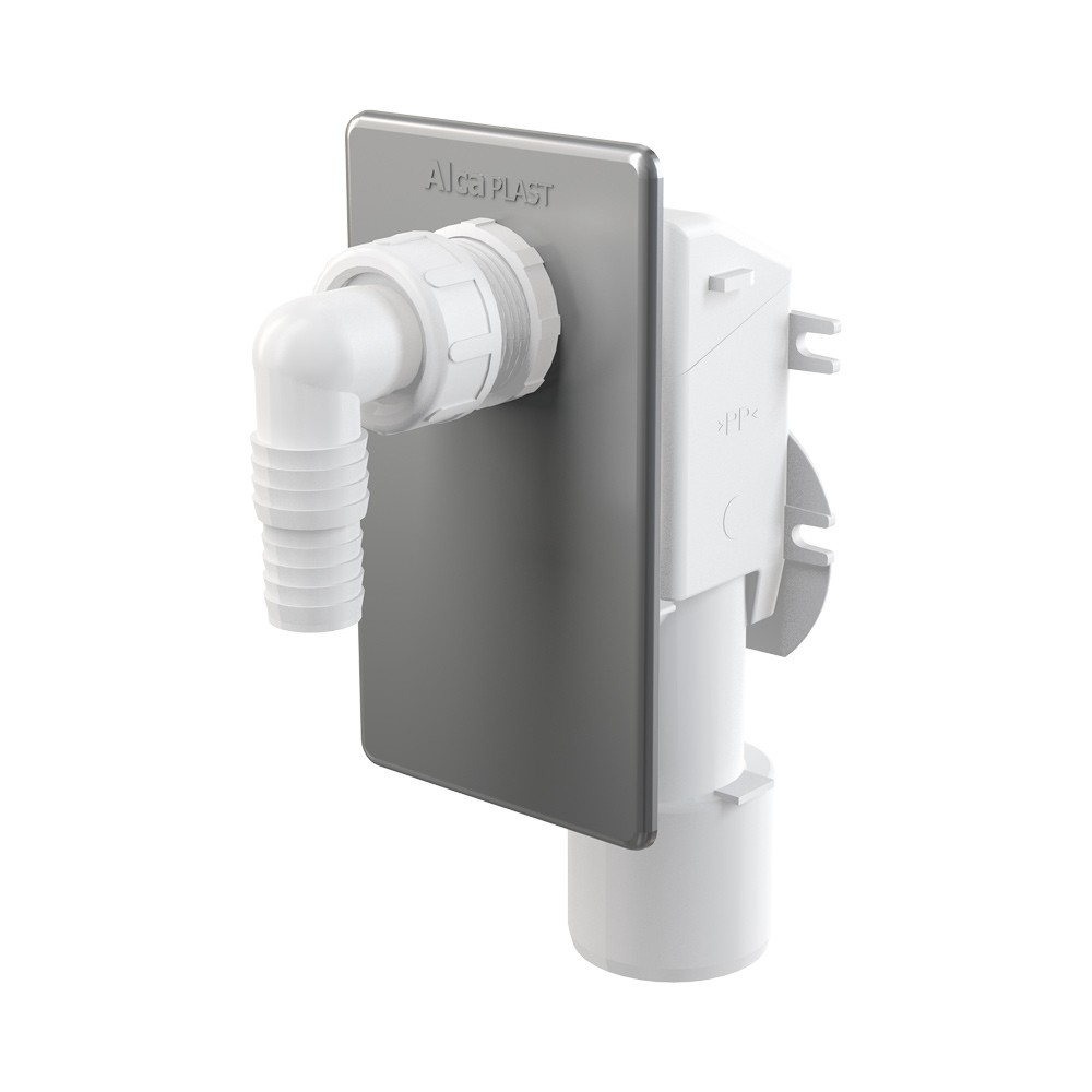 Сифон для стиральной машины Alcaplast скрытого монтажа нержавеющая сталь APS3