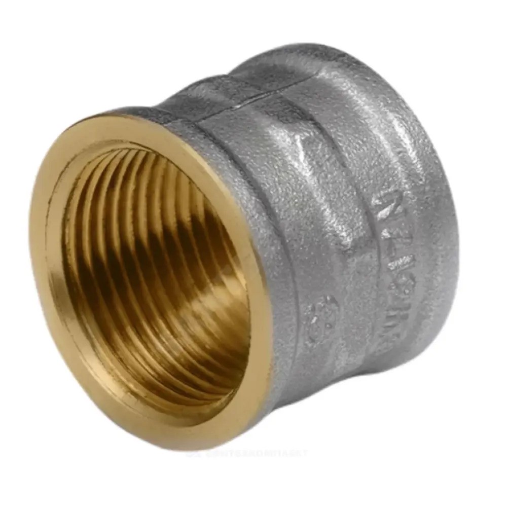 Муфта латунная Aquasfera Ду15 1/2 ВР никелированная 9018-01