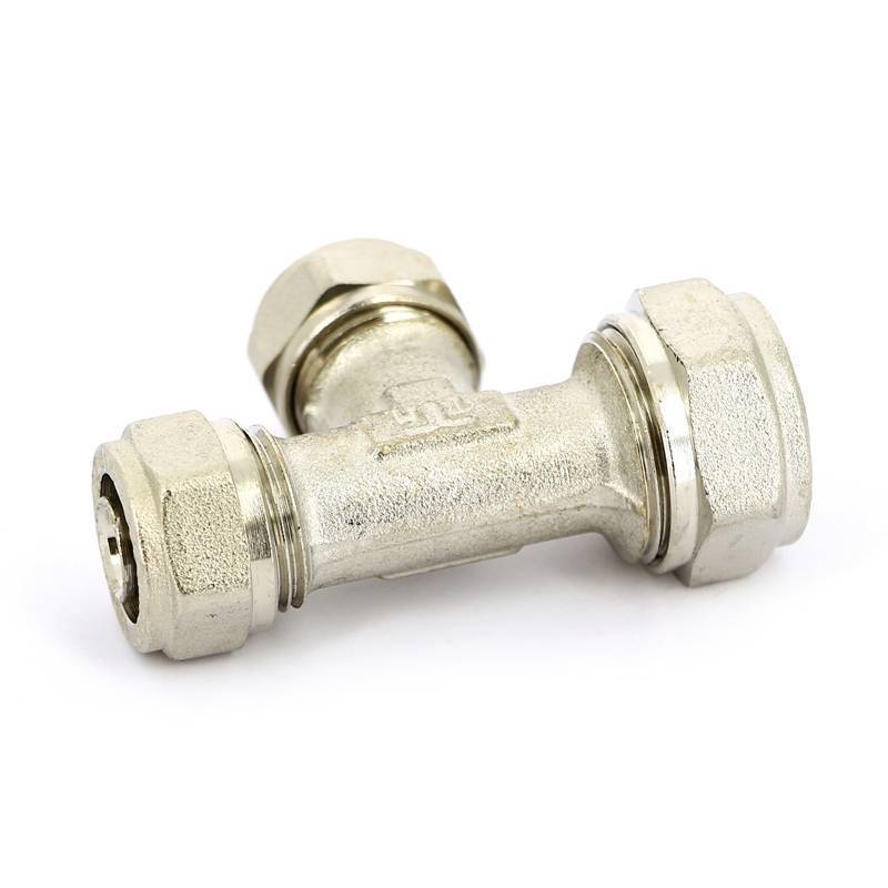 Тройник обжимной никелированный Tiemme 20х16х16 1600044