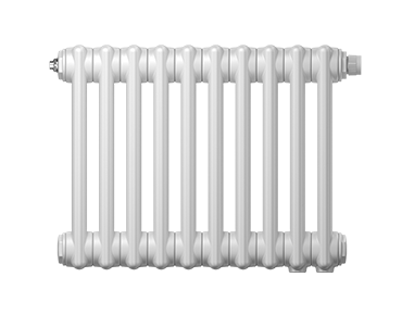 Радиатор трубчатый Zehnder Charleston Retrofit 3037 12 секций 1/2 нижнее подключение с кронштейнами RAL 9016 1298605