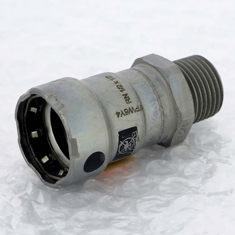 Муфта пресс с наружной резьбой Viega Megapress 1/2 оцинкованная сталь 695279