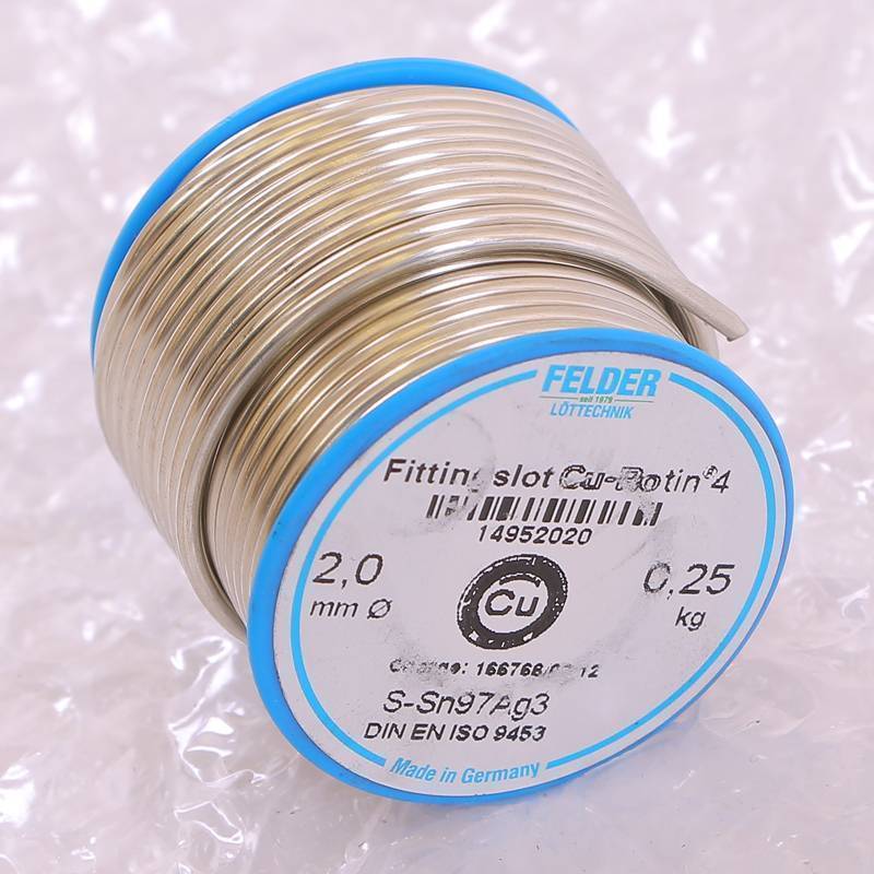 Припой мягкий FELDER Cu-Rotin 4 2 мм 250 г 14952020