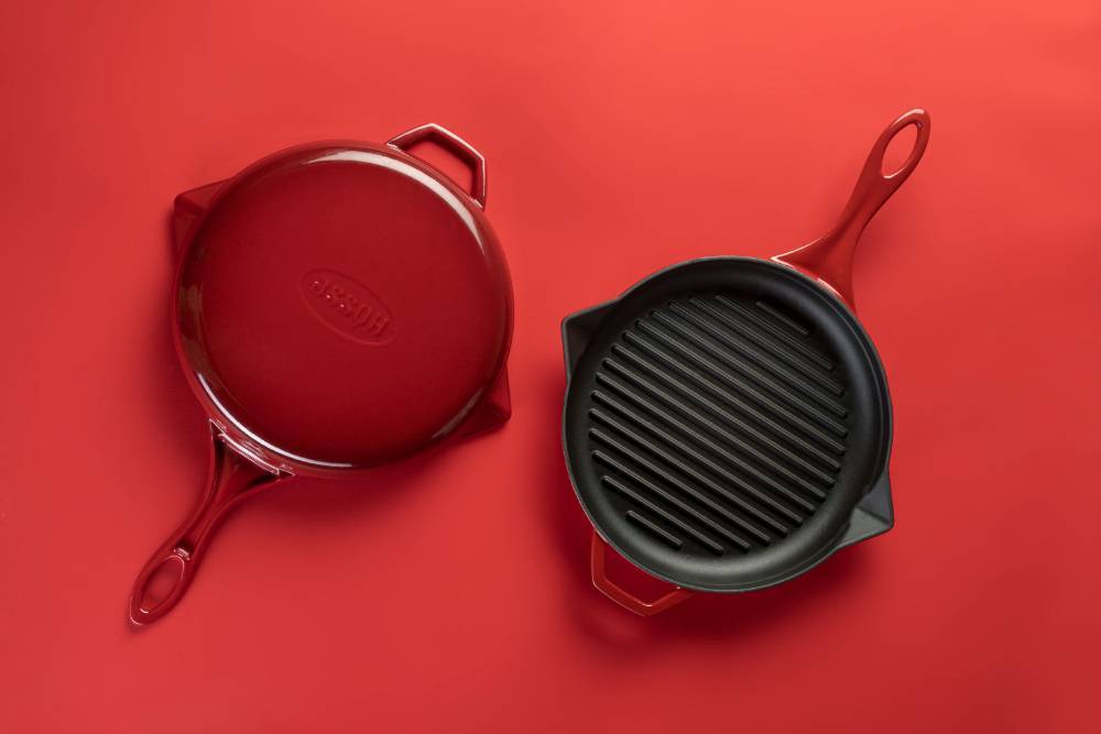 Сковорода-гриль чугунная Hosseven HS Y GTV 28 RED 28 см А755528