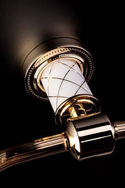 Держатель туалетной бумаги подвесной Boheme Murano с крышкой золото 10901-W-G