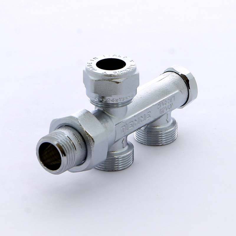 Узел радиаторный Tiemme 1/2 - M24x19 для однотрубных систем разводка в пол 3370003
