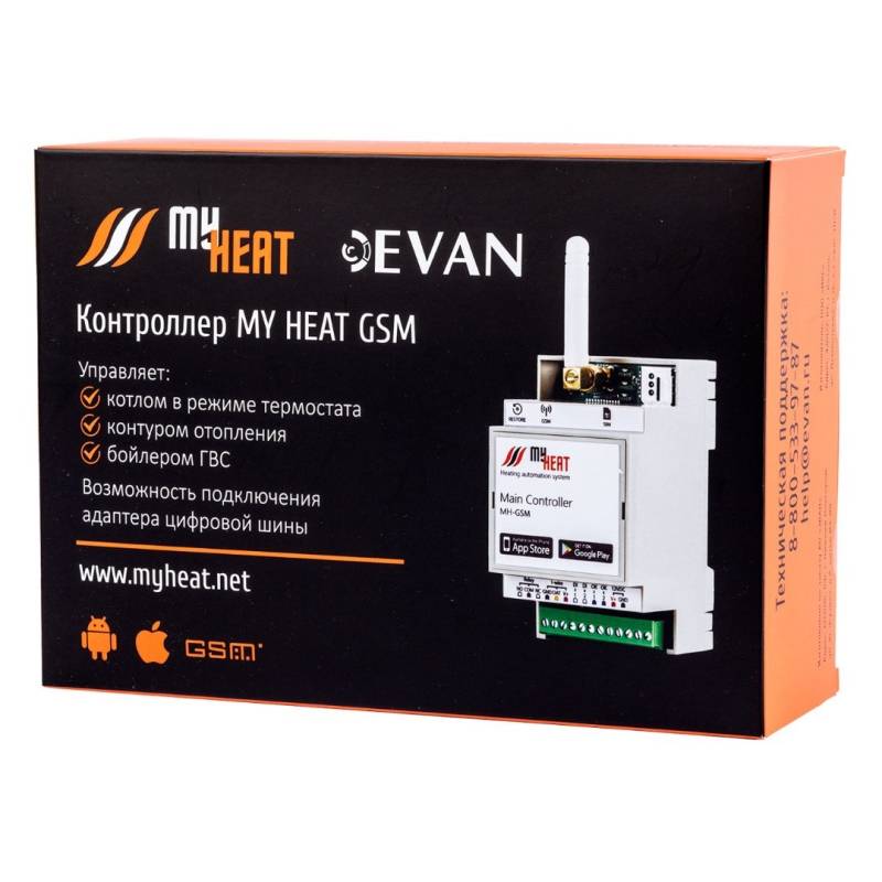 Контроллер отопления ЭВАН MyHeat GSM 6282