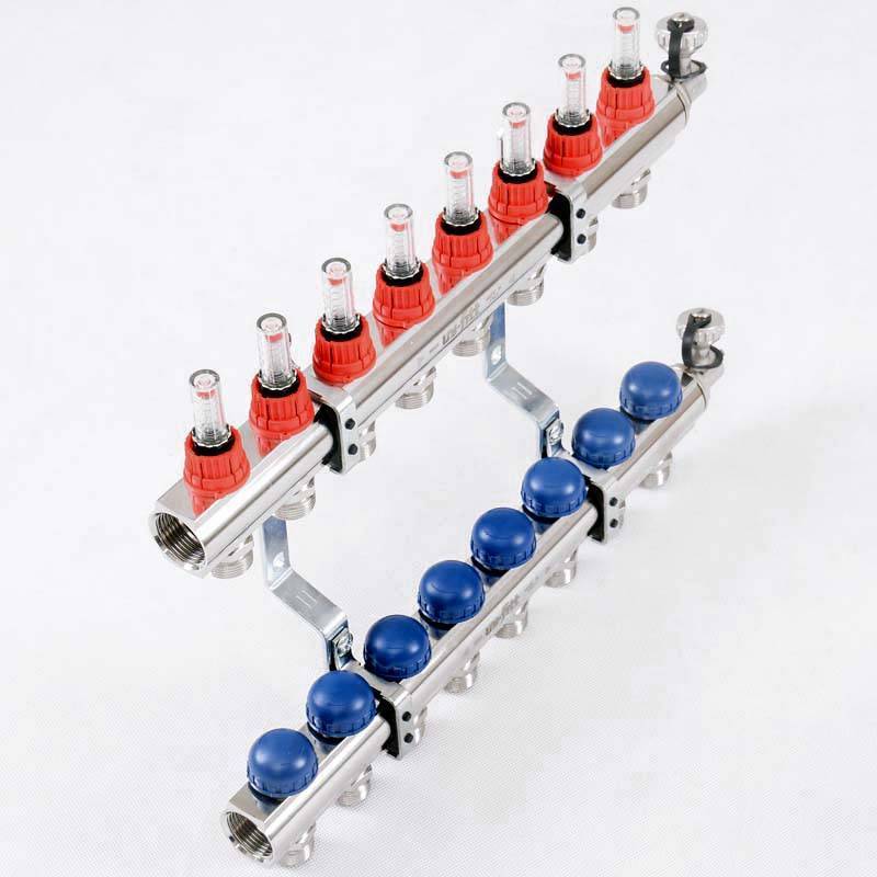 Коллекторная группа Uni-Fitt серия E 1x3/4 EK 8 выходов с расходомерами 440E4308