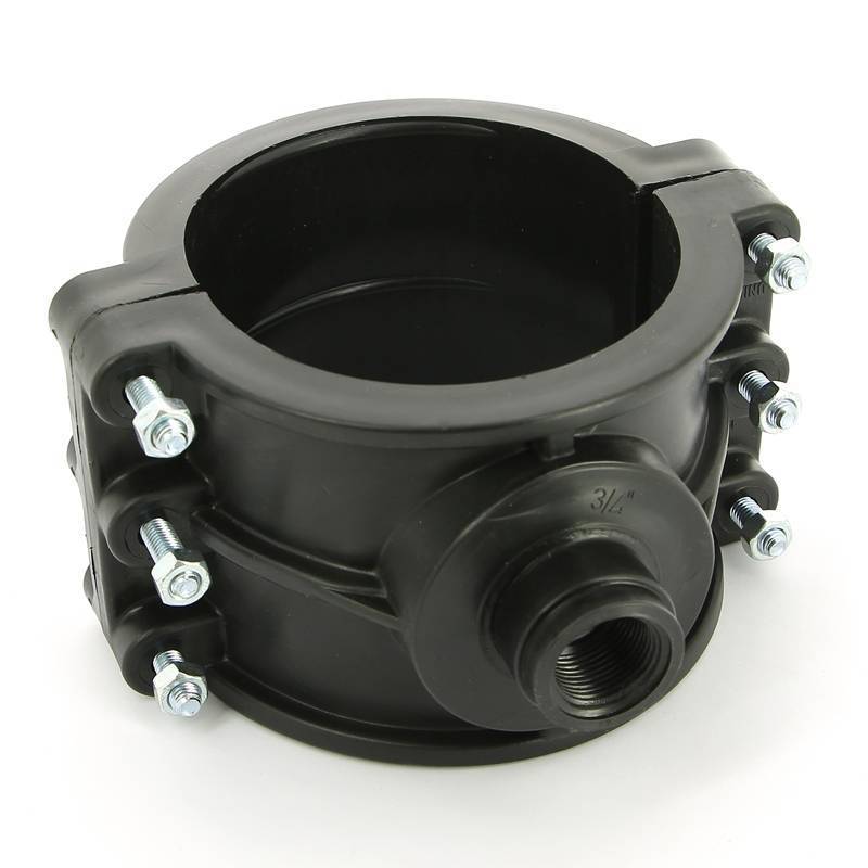 Седловая врезка Unidelta 125х3/4 4 болта для труб ПНД 1019125003