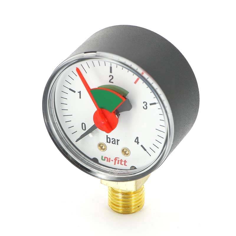 Манометр радиальный Uni-Fitt 1/4 4 бар 50 мм 301P1020