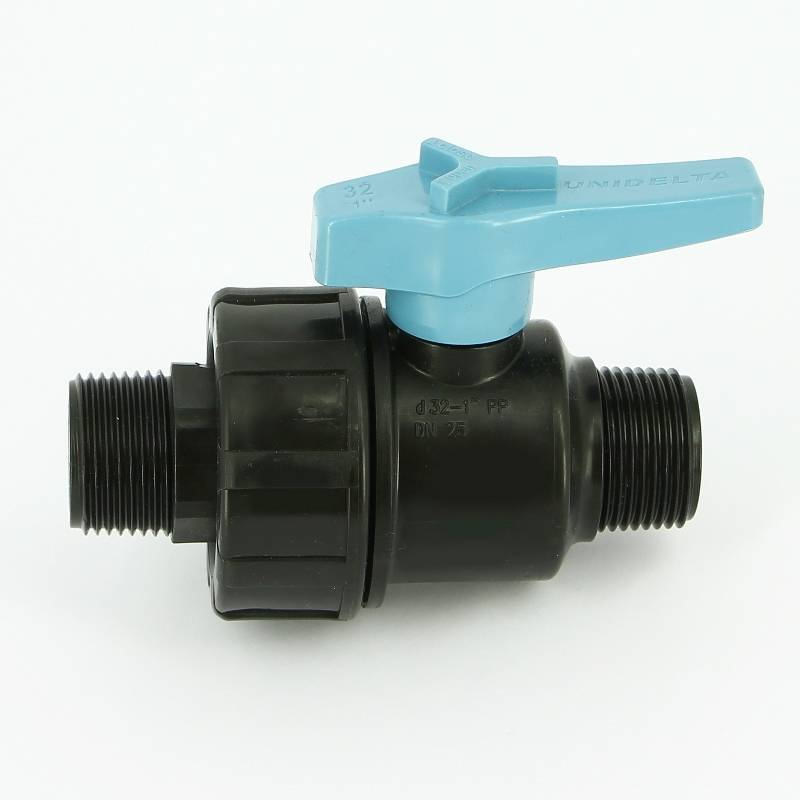 Кран для труб ПНД Unidelta 1 НН полипропилен PP-B 1074004004001