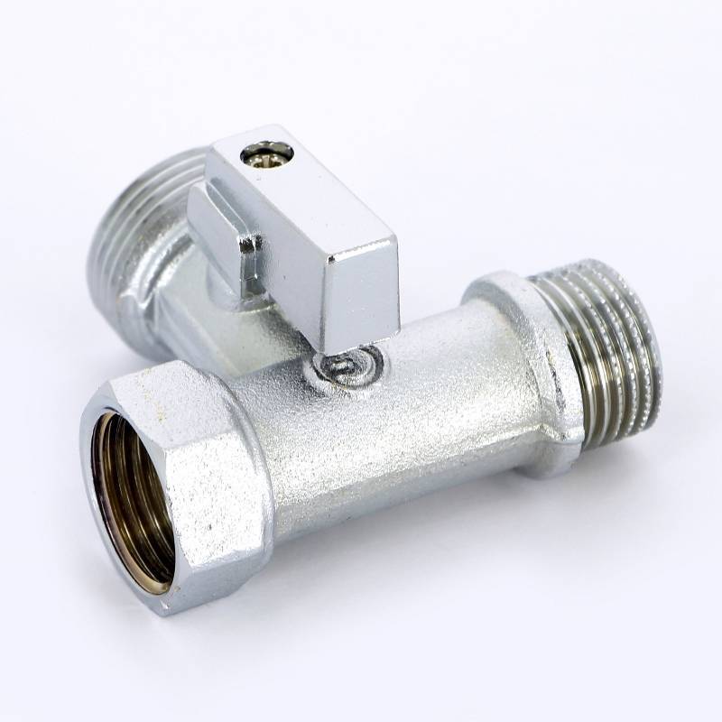 Кран шаровой для стиральной машины UNI-FITT проходной тройник 1/2х3/4х1/2 дюйма 182C2320