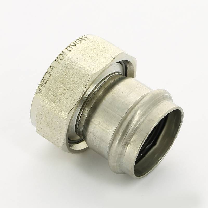 Муфта пресс Viega Sanpress Inox с накидной гайкой 35х1 1/2 нержавеющая сталь 437862