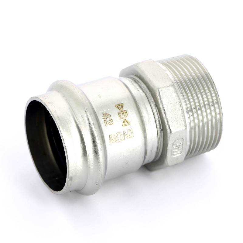 Муфта с наружной резьбой пресс IBP >B< Press Inox 42x1 1/2 нержавеющая сталь PS4243G0421200