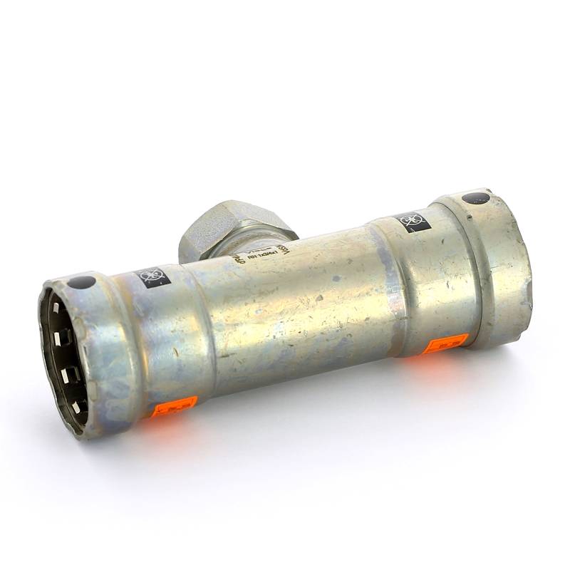 Тройник пресс-ВР оцинкованная сталь Viega Megapress 1x3/4x1 695194