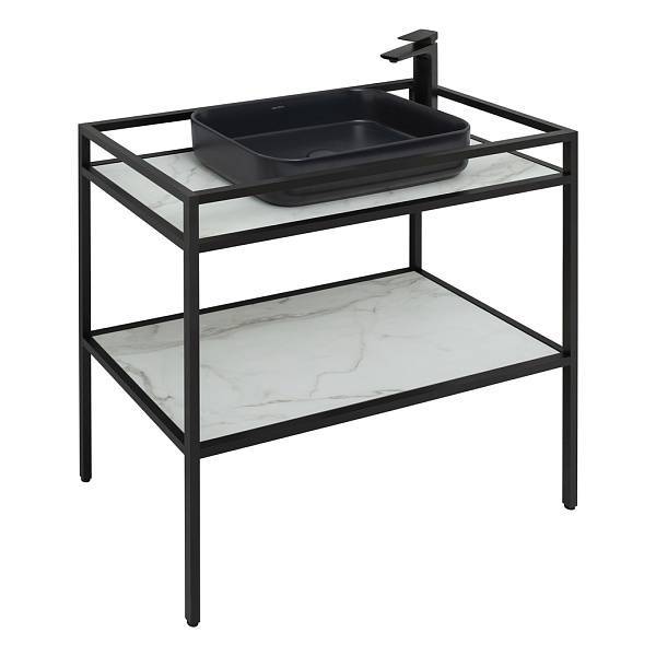 Консоль под раковину Allen Brau Liberty 90 см напольная черный 1.33004.BB