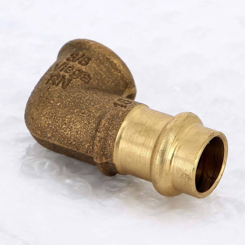 Угол 90° пресс-В бронзовый Viega Sanpress 15х3/8 298241