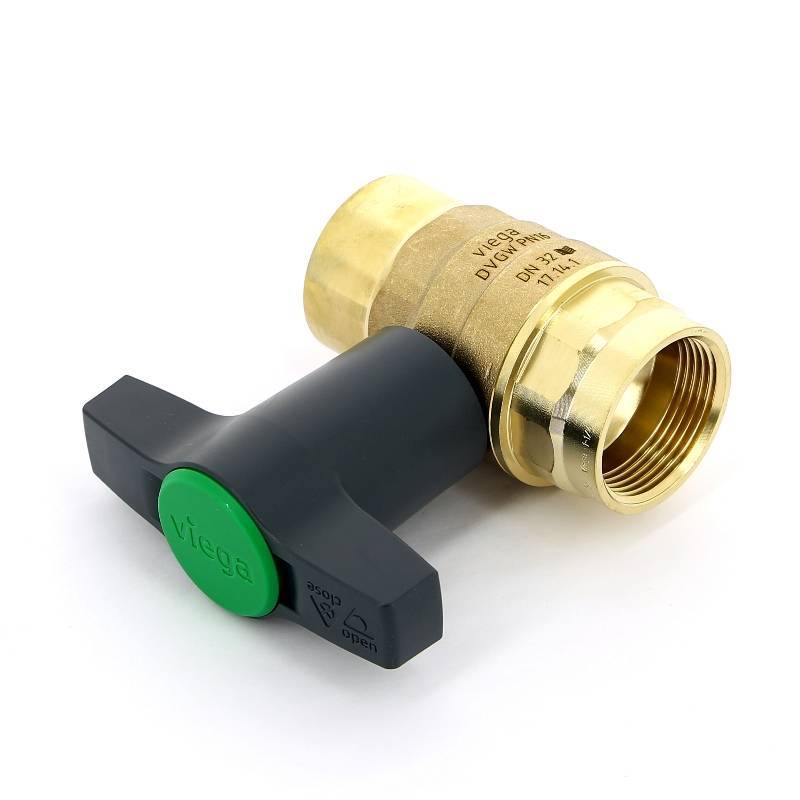 Кран шаровой Viega Easytop ВВ 1 1/4 бронза SC-Contur Т-ручка 746858