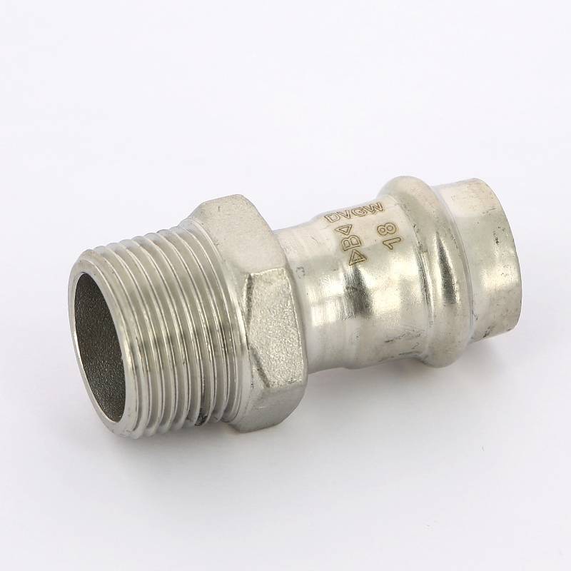 Муфта с наружной резьбой пресс IBP >B< Press Inox 18x3/4 нержавеющая сталь PS4243G0180600