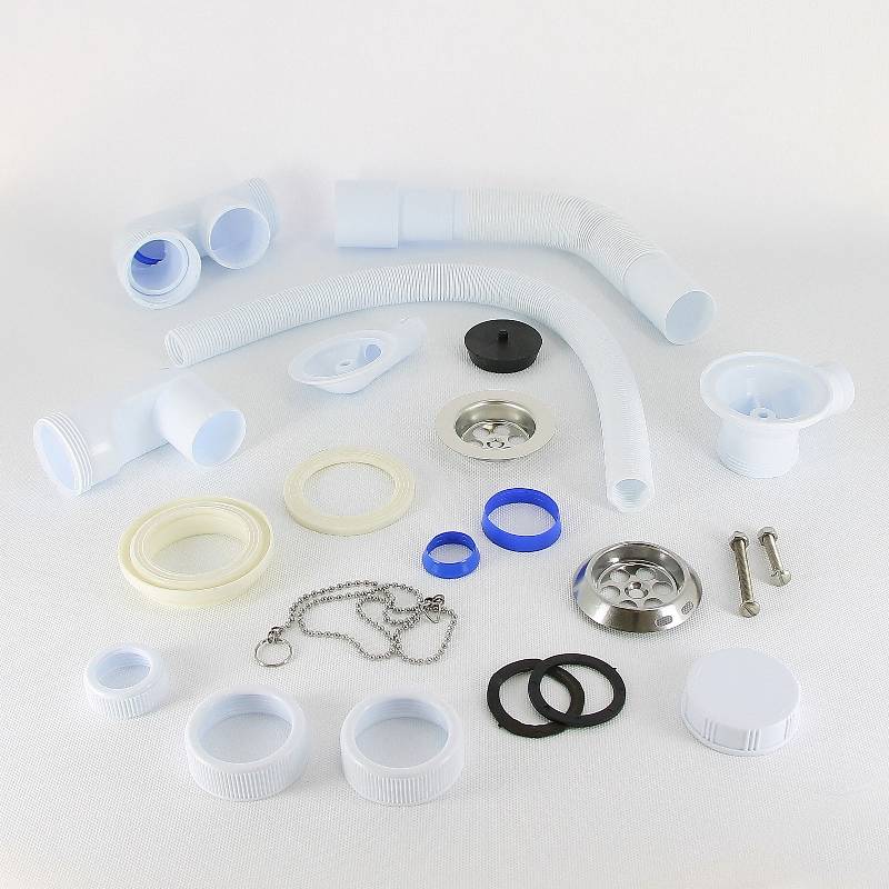 Слив-перелив для ванны Wirquin с регулируемым сифоном и гофрой 30718061