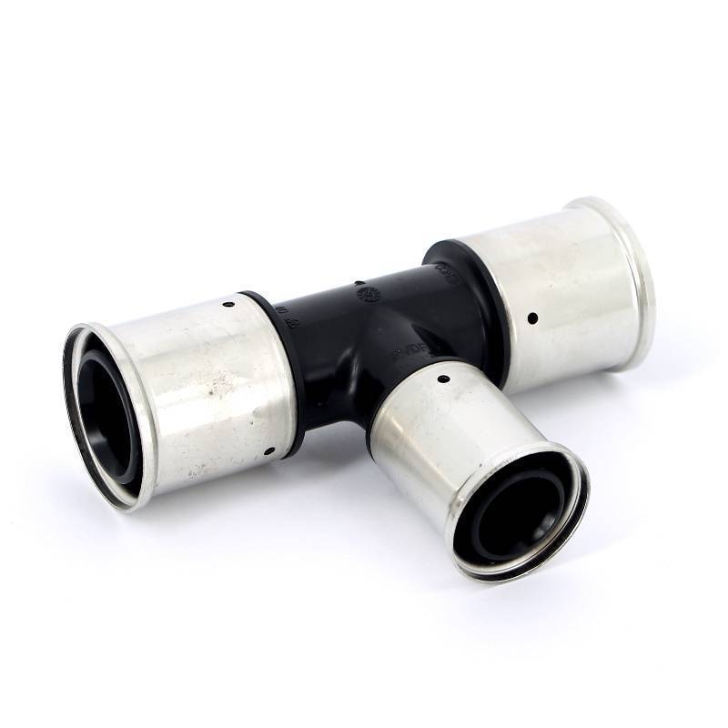 Тройник пресс PVDF Henco 40х32х40 мм 10PK-403240