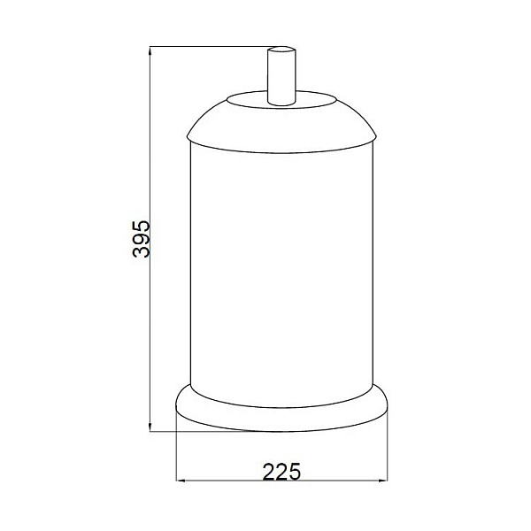 Ведро мусорное Boheme Murano круглое напольное бронза 10907-W-BR
